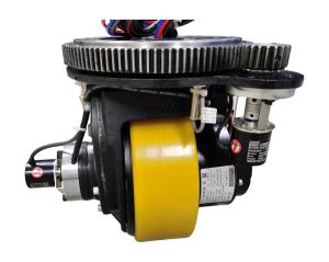 China Forklift Drive Part AGV Drive Wheel Brushed 48V DC Motor For Robot Wheels on sale