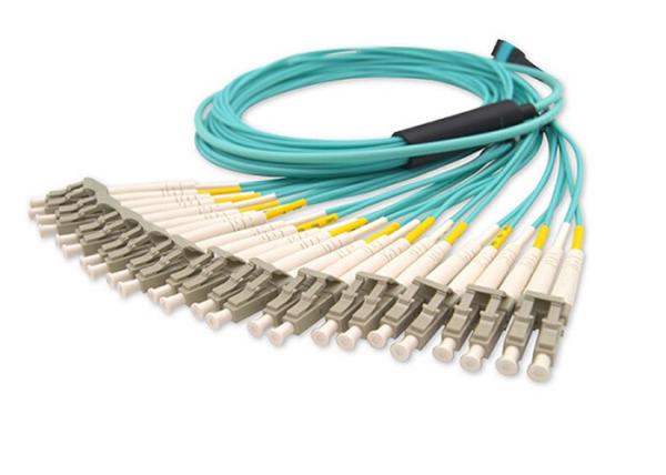Cheap MPO 100G QSFP OM3 OM4 Multimode Fiber Optic Trunk Cable LSZH Fiber Optic Patch Cord for sale