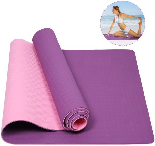 Cheap TPE New Non Slip Rubber 4mm Printing  Thick Non Slip Exercise Mat Sweat Resistant for sale
