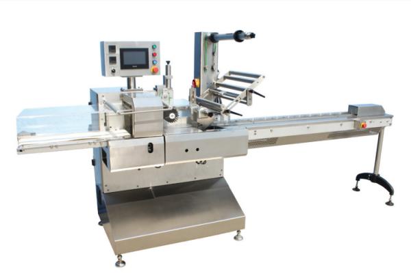 Cheap CPP 300mm Roll Dia Horizontal Wrapping Machine , Chives Flow Wrapper Machine for sale