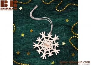 Best Christmas Tree Ornaments Wooden Hanging Snowflake Xmas Decorations Wood Snowflake Ornament Christmas Gift wholesale