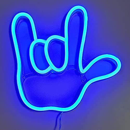 Cheap Halloween Decor Neon Lights LED Neon Signs I Love You Gesture for sale