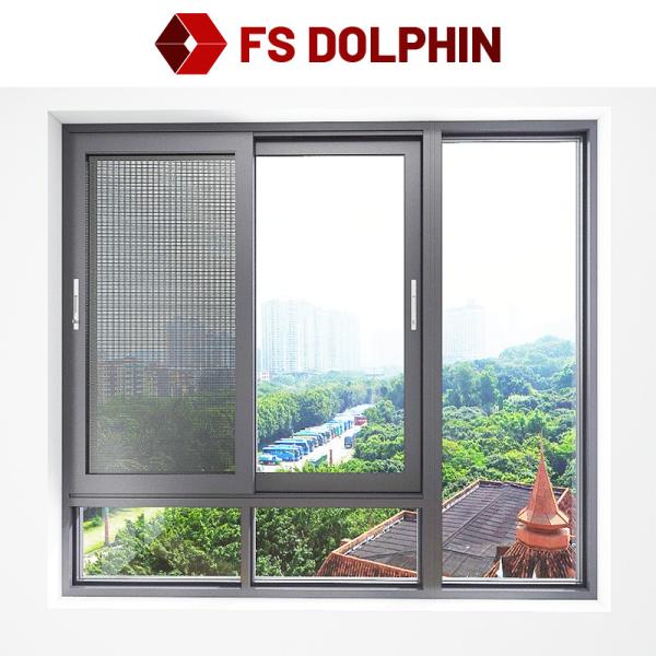 Cheap Folding Screen Aluminium Frame Sliding Window Powder Coated Double Glazed Windows for sale