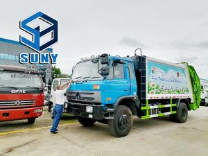 Best 14 CBM Dongfeng Compactor Garbage Truck Right Side Driver 4x2 Rear Loader Garbage Compactor Compress Truck wholesale