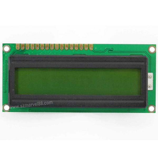 Cheap M1601A-Y5, 16x1 LCD display module, Character Dot-matrix, STN Y-G, transflective/positive, for sale