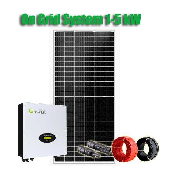 Cheap 1-5kW Multi Core 50m AC240V On Grid Solar PV System for sale