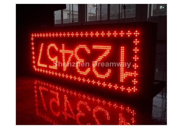 Cheap Indoor Red P10 LED Moving Message Display Board For School , 3000 nits Luminance for sale