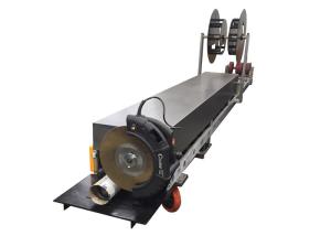 China Portable Roll Forming Machine For Round Type Shape Downpipes With Saw Cutting on sale