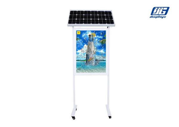 Cheap Double Side Adjustable Solar Panel LED Light Box Stand Energy Saving for sale