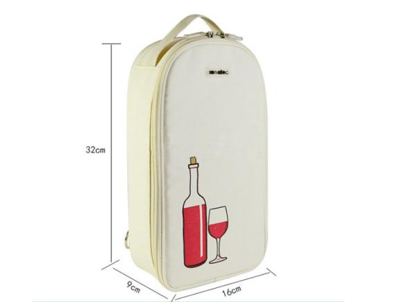 Cheap Dongguan factory supply canvas wine bottle bag for double wines for sale