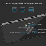 Digital display 7 in 1 TYPE C HUB, directly display the performance and