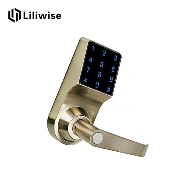 Cheap Digital Electronic Keypad Door Lock Code Card Remote Control Elgant Acrylic Touch Screen for sale