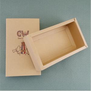 China Customized Eco friendly brown Kraft paper folding box slide drawer cardboard paper box on sale