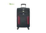 Twill Polyester Checked Luggage Bag With Front Pockets