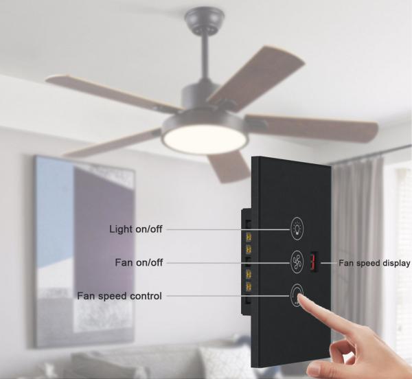 Cheap Glomarket Tuya Wifi Smart Fan Switch Tuya Smart Switch Fan Speed Light On Off Voice Control Control Switch EU /US Standard for sale