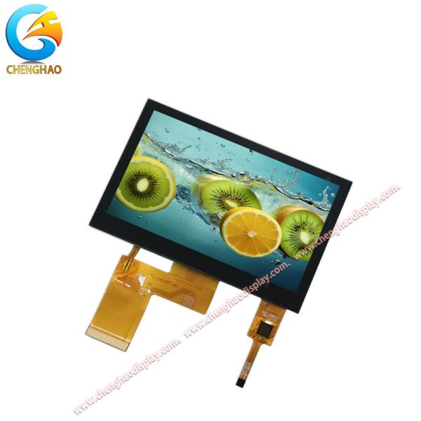 Cheap 480x272 Resolution 4.3 Inch LCD Display Module TFT Capacitive Touchscreen Normally Black Display Mode High Temperature Range for sale