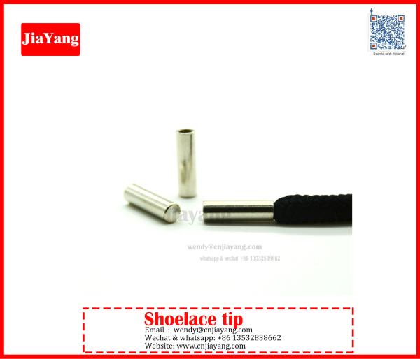 Cheap Jiayang Nickle tones flat cylinder aglets for strings for sale