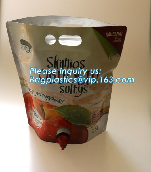 wine bag with spout,Aluminum Foil Bag With Spout Tap Wine Pouch,spout pouch/Food grade liquid beverage bag with spout/Ru