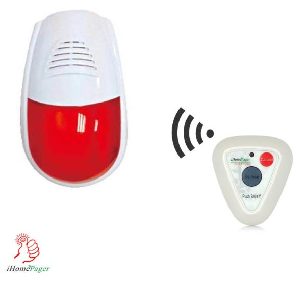 Cheap wireless alarm system call button pager and light sound device for sale