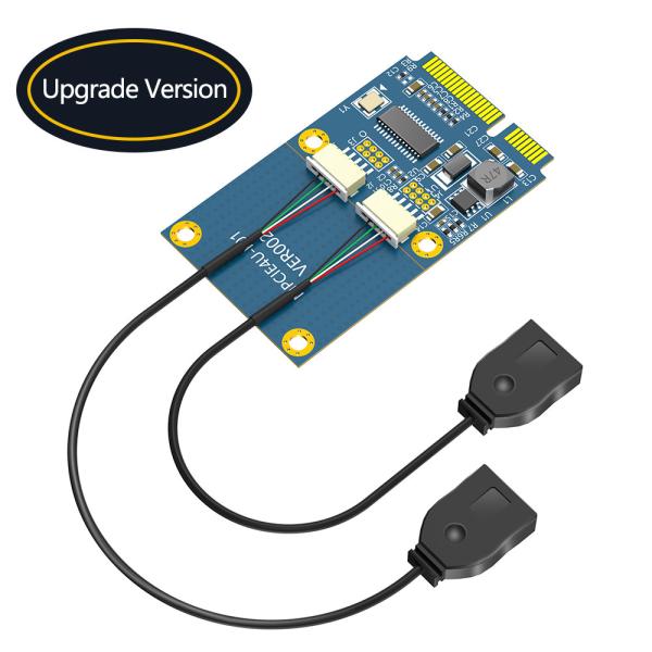 Cheap Mini PCI-E PCI Express To Dual USB Adapter MPCIe To 5 Pin 2 Port USB2.0 Converter For Full/half Height Mini Card for sale