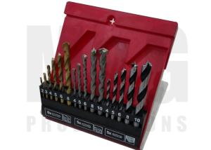 China Tin Coated Left Handed Drill Bit Multi Drills Set High Speed Steel Concrete Edge Ground on sale