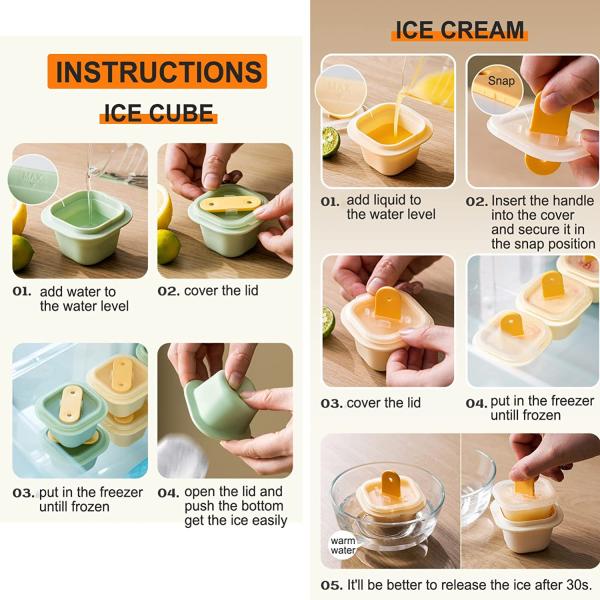 Thickened Harmless Silicone Ice Cream Moulds , Durable Ice Cream Cake Mold Silicone