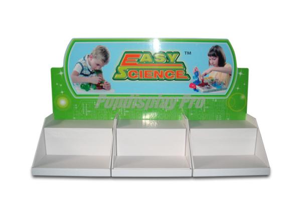 Cheap Custom Paper PDQ Tray Display Easy Science Toys with 2 Middle Diviers and 3 Sections for sale