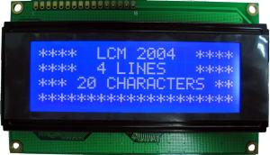 Best 5V 2004 4 Line 20 Character Lcd Display STN Blue Transmissive Negative wholesale