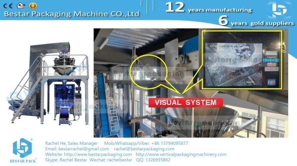 Cheap Automatic packing machine making plastic pouch customized weighing function with visual system BSTV-750AZ for sale
