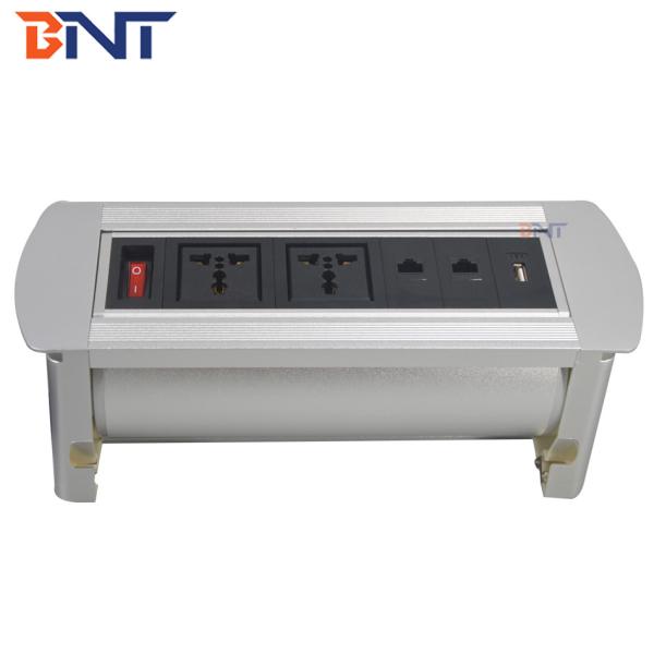 Cheap flip up desktop sliding electric socket with  network ,usb for sale