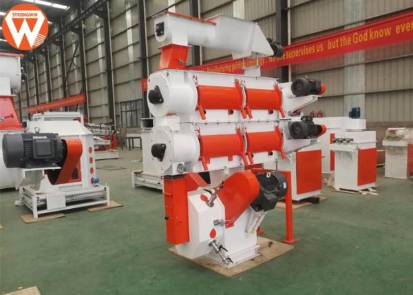 Cheap Pig Cow Feed Making Machine , Chicken Pellet Feed Plant With Double Layer Conditioner for sale