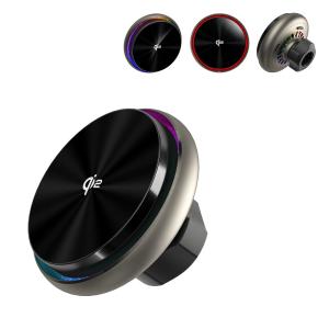 China Starry Sky Lighting Effect Silent Cooling Fan Fast Heat Dissipation QI2 Fast Charging Magnetic Car Wireless Charging Stand on sale