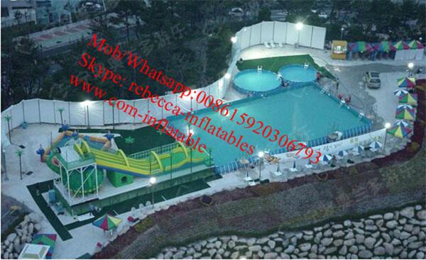 Cheap Backyard swimming pool water slide for inflatable pool inflatable pool with slide for sale