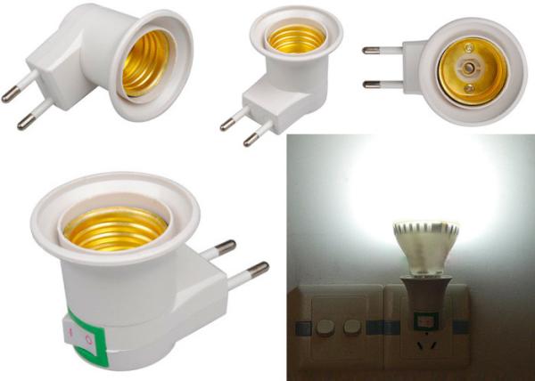 Cheap E27 Base Socket EU Plug Night Light With Power On-off Control Switch wall E27 fixture with Insert wall type for sale