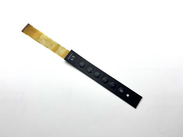 Cheap Texture Coating 1x3 Matrix Membrane Switch Keypad Suppliers With Perimeter Emboss All Keys for sale