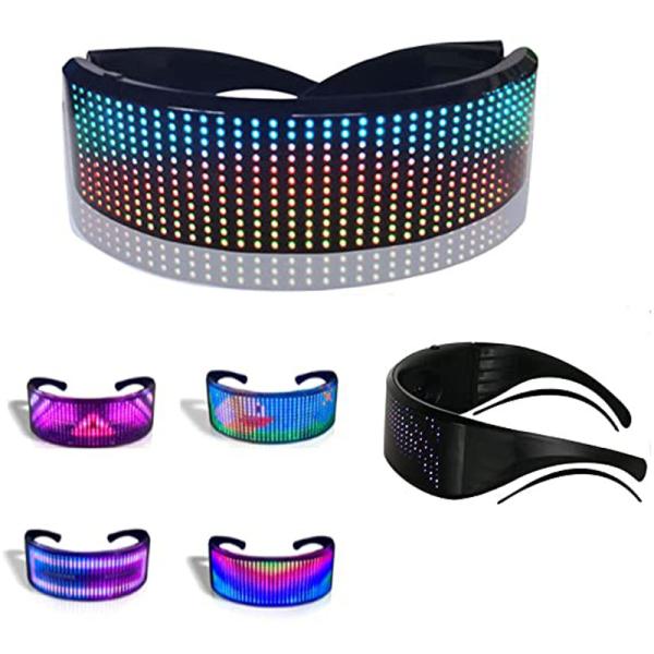 Cheap APP Control Programmable LED Glasses 700mAh Battery Multi Languages for sale