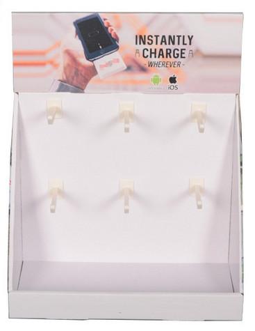 Cheap CCNB Cardboard Countertop Displays With Hooks Matt Lamination for sale