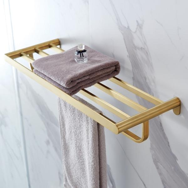 Cheap Multi Function Double Bathroom Towel Racks Hardware Custom Logo for sale