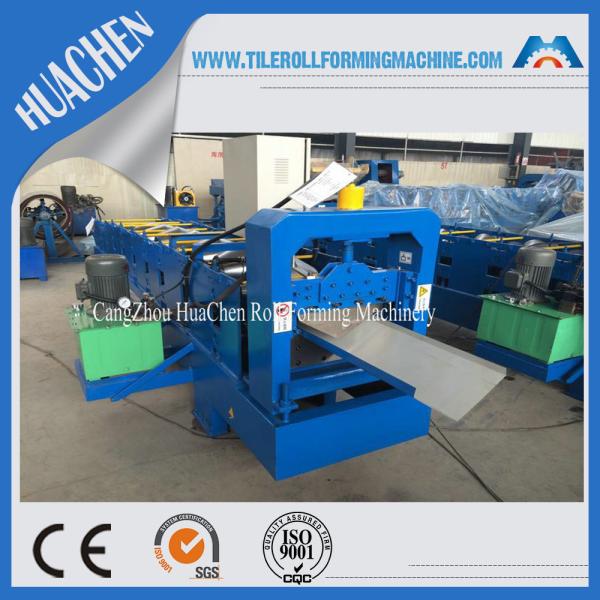 Cheap Automatical Roof Ridge Cap Roll Form Machine Metal with PANASONIC PLC Computer Control for sale