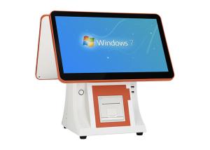 China 15.6 Dual Screen All In One Windows POS Machine Cashier Terminal With QR Code Scanner on sale