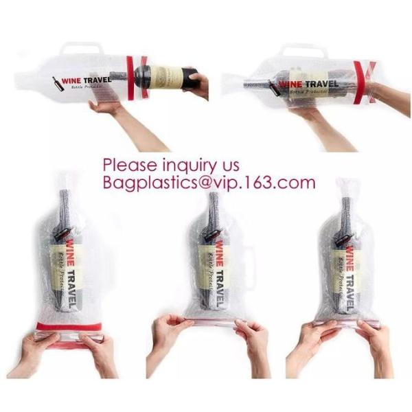 Bottle Protector Bubble Travel Bag,Travel Trip Bag With Bubble Inside And Double ks,Sleeve Travel Bag - Inner Skin