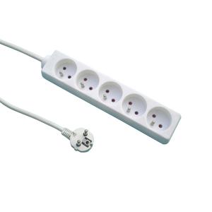 China 6 Way French Type French Power Strip with PP Flame Retardant Shell Extension Socket on sale