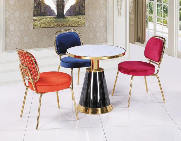 Cheap White Nested Space Saving Round Marble Effect Coffee Table for sale