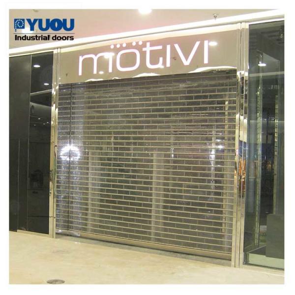 Cheap PC Slat Polycarbonate Rolling Door 8m Width Transparent Roll Up Door With Motor for sale