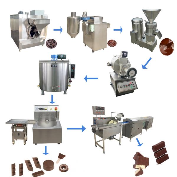 Cheap 500kg/H Bean To Bar Chocolate Machine Grinding Cocoa Chocolate Processing Machinery for sale