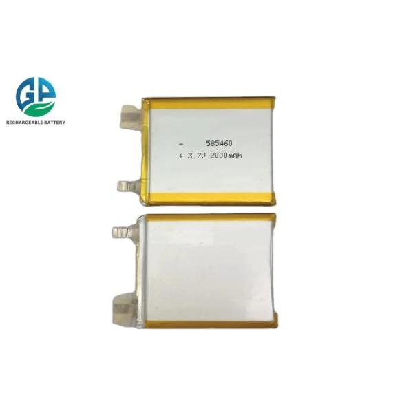 Cheap High Discharge Rate Battery 30C Max60C Rechargeable 585460 2000mAh 3.7V Li-Polymer Battery For Tracker Devices for sale
