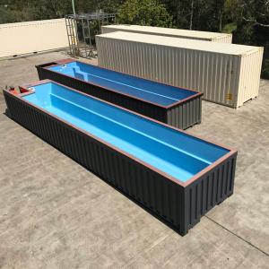 Best 40FT Prefab Customized Size And Color Container Swimming Pool By Steel Material With Electrical And Plumping System wholesale