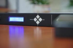 China Black Audio Conference Microphone , Full Digital Networked DSP Wireless Conference Processor in Audio Conference System on sale