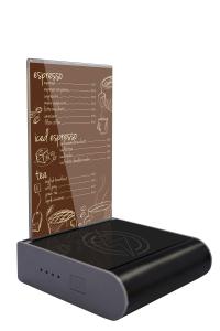 Best Trangle Shape Top Table Smartphone Charging Station Menu Power Bank With Acrylic Sheet wholesale