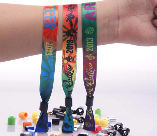 Cheap Professional Event Wrist Bands , Adjustable Fabric Wrist Band For Kids for sale